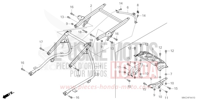 LUGGAGE RACK for Gold Wing GUNMETAL BLACK METLLIC (NHC52B) from 2021